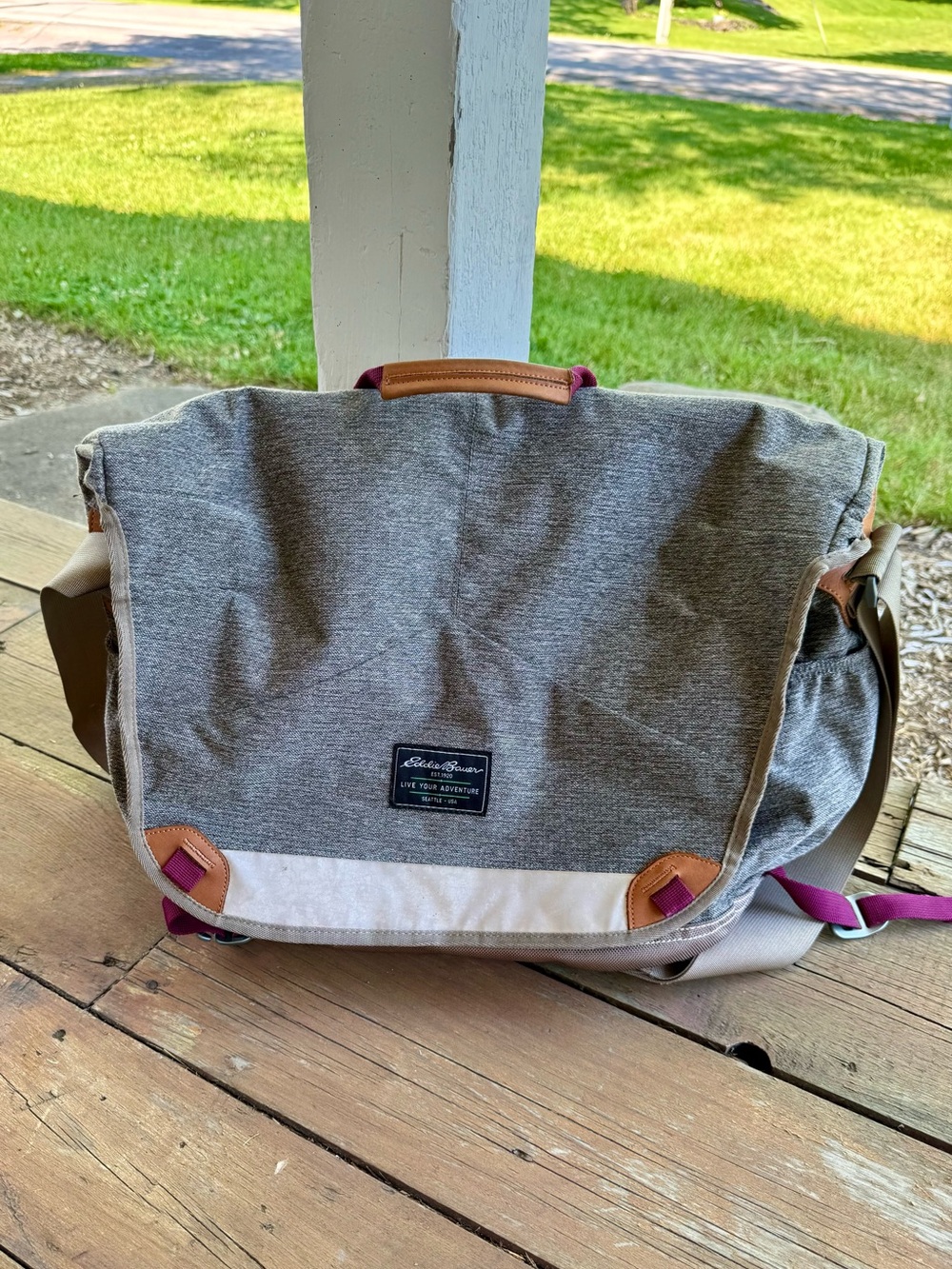 Eddie Bauer Canvas Messenger/Laptop Bag
